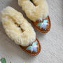 Sunny Sheepskin Moccasin Slippers, thumbnail 2 of 5