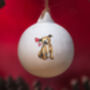 Staffordshire Bull Terrier Ceramic Round Bauble, thumbnail 2 of 6