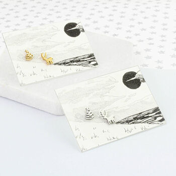 Many Colours Reindeer And Christmas Tree Stud Earrings, 10 of 12