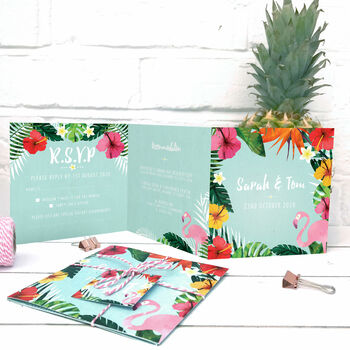 Tropical Palms Wedding Stationery, 5 of 11