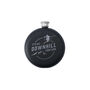 Black 6oz Hip Flask In Gift Box 'It's All Downhill From Here' | Drink Holder | Flask | Sport Accessory | Skiing, thumbnail 2 of 2