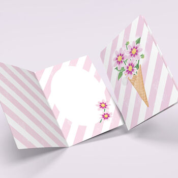 Pack Of Flower Ice Cream Greeting Cards, 8 of 12