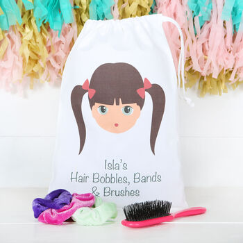 Girls Personalised Hair Bobbles And Accessory Bag, 3 of 6