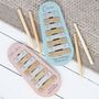 Personalised Polka Dot Kids Metal Xylophone Toy Blue, thumbnail 2 of 2