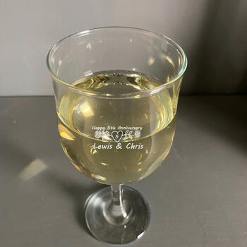 Pair Of Anniversary Wine Glasses, 3 of 6