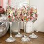 Personalised Hand Painted Champagne Flute – Bridesmaid Gift With Wedding Bouquet And Name, thumbnail 1 of 9