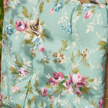 Set Of Two Floral Jardin Seat Pads With Ties, 3 of 4