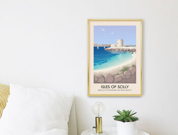 Isles Of Scilly Aonb Travel Poster Art Print, 2 of 8