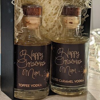 Personalised Salted Caramel And Toffee Vodka Gift Box, 4 of 7