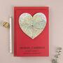 Personalised Map Heart Valentine's Card, thumbnail 4 of 6