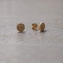 Compass Stud Earrings In Silver Or Gold, thumbnail 2 of 6