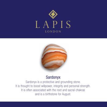 Men's Sardonyx And Lava Bead August Birthstone Bracelet, 7 of 10