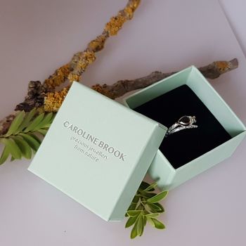 Green Sapphire And Diamond Elvish Twig Engagement Ring, 7 of 7