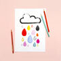 Rainbow Rain Print, thumbnail 1 of 6