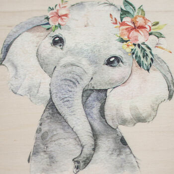 Personalised New Baby Keepsake Box, Elephant, 2 of 4