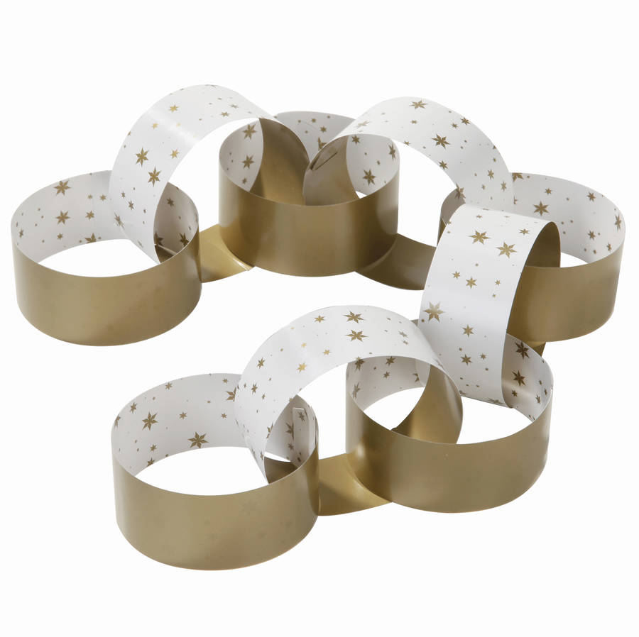 gold star and nordic christmas paper chains by postbox party