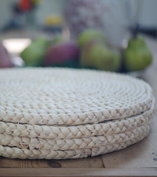 Pair Of Natural Woven Placemats, 3 of 6