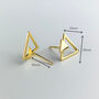 Sterling Silver Triangle Arrow Stud Earrings, thumbnail 5 of 7