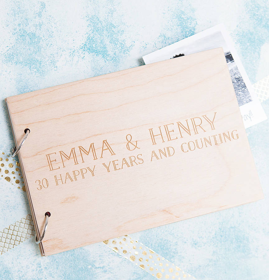 personalised anniversary wishes guest book by clouds and currents