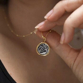 Gold Plated Sterling Silver Mermaid Necklace, 12 of 12