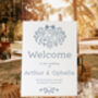 Monogram Wedding Welcome Sign, thumbnail 2 of 5