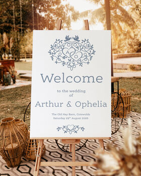 Monogram Wedding Welcome Sign, 2 of 5