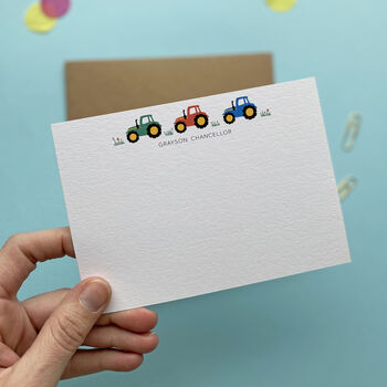 Personalised Tractor Correspondence Cards / Notelets, 2 of 6