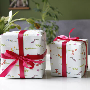 Wildflower Print Eco Friendly Luxury Wrapping Paper, 9 of 11