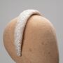 Ivory Silk Padded Headband With Optional Veil 'Everlee', thumbnail 4 of 9