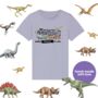 Mini Palaeontologist Dinosaur Kids Organic T Shirt, thumbnail 2 of 5