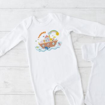 Personalised Noah’s Ark Children’s T Shirt Or Romper Suit, 2 of 3