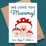 Personalised Mummy Toadstool Mother's Day Card, thumbnail 2 of 5