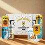 Personalised Brewdog Happy Birthday Craft Beer Gift Set With Glass And Snack Five Can, thumbnail 1 of 6