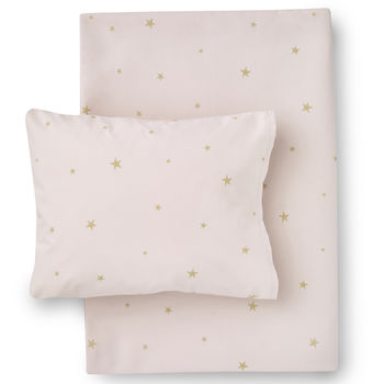 Pink Starry Sky Duvet Set In Cot Bed And Single, 2 of 2