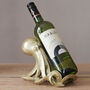 Octopus Wine Bottle Holder In Gold, And Silver, thumbnail 6 of 9