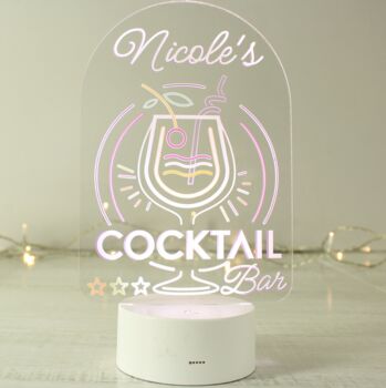 Personalised Cocktail LED Colour Changing Light, 3 of 4