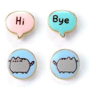 Pusheen The Cat 'Hi , Bye' Stud Earrings Set, 7 of 8