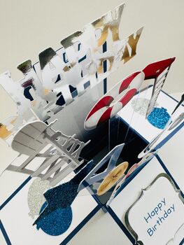 Swimming Themed 3D Birthday Card, 5 of 8