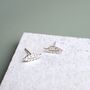 Sterling Silver Sharp Leaf Stud Earrings, thumbnail 1 of 8