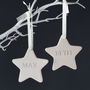 Engraved Ceramic Star Hanging Decoration, thumbnail 3 of 4