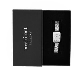 Ladies Personalised Silver Watch – Architēct Lille, 2 of 7