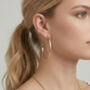 Shikaku 18 K Gold Plated Thin Large Hoop Earrings, thumbnail 2 of 6