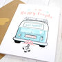 Personalised Wedding Card With Colourful Camper Van, thumbnail 2 of 3