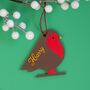 Personalised Robin Decoration, thumbnail 3 of 5