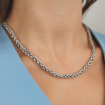 Sterling Silver Rope Statement Necklace, 4 of 6