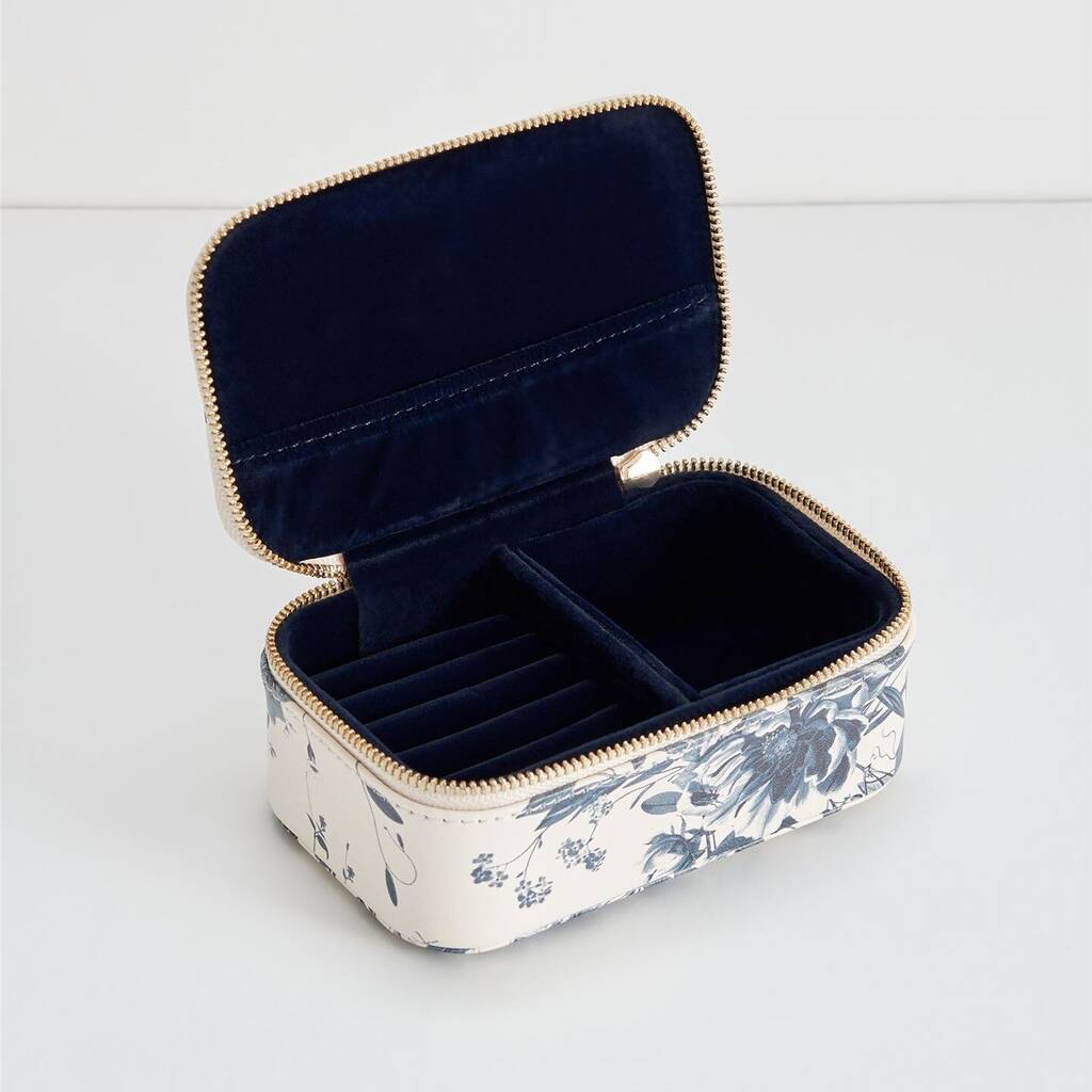 Eva Small Jewellery Box Blooming Blue By Fable England