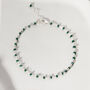 Sterling Silver Green Gemstone Bracelet, thumbnail 3 of 9