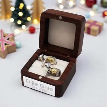 Personalised Two Tone Golf Club And Ball Cufflinks, 6 of 6