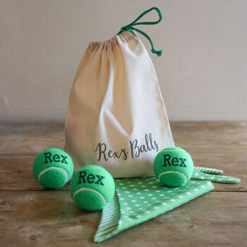Personalised Tennis Balls And Matching Gift Bag, 9 of 12