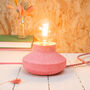 Pink Granite Effect Jesmonite Table Lamp, thumbnail 2 of 4